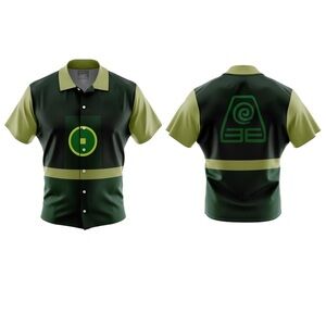 Anime Ape Earthbenders Avatar The Last Airbender Button Up Hawaiian Shirt
